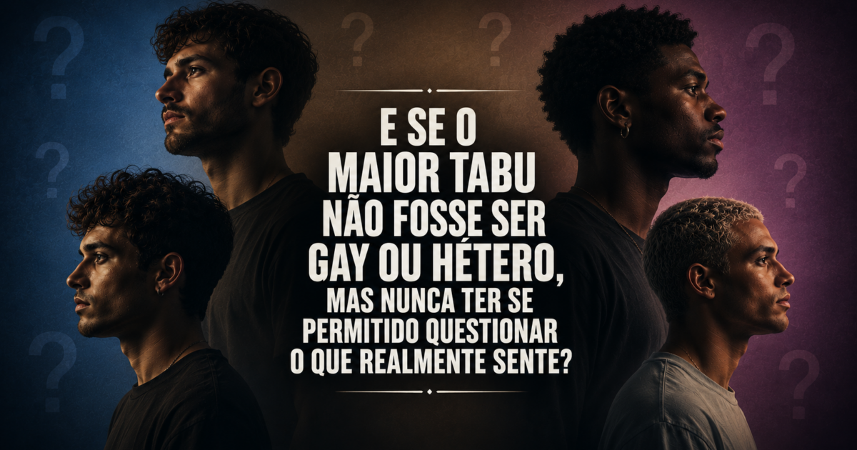 E se o maior tabu não fosse ser gay ou hétero, mas nunca ter se permitido questionar o que realmente sente?