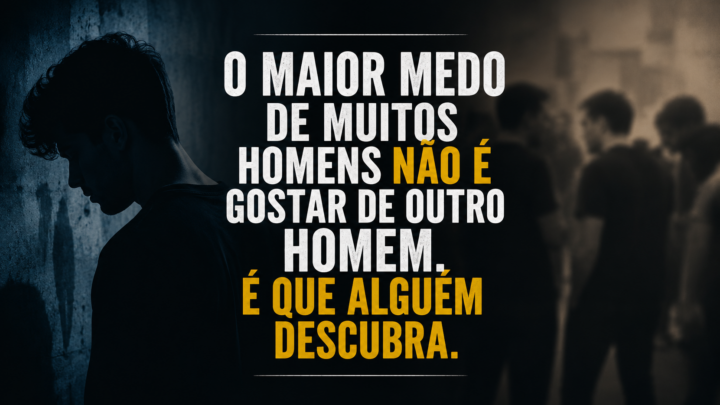 O maior medo de muitos homens não é gostar de outro homem. É que alguém descubra.