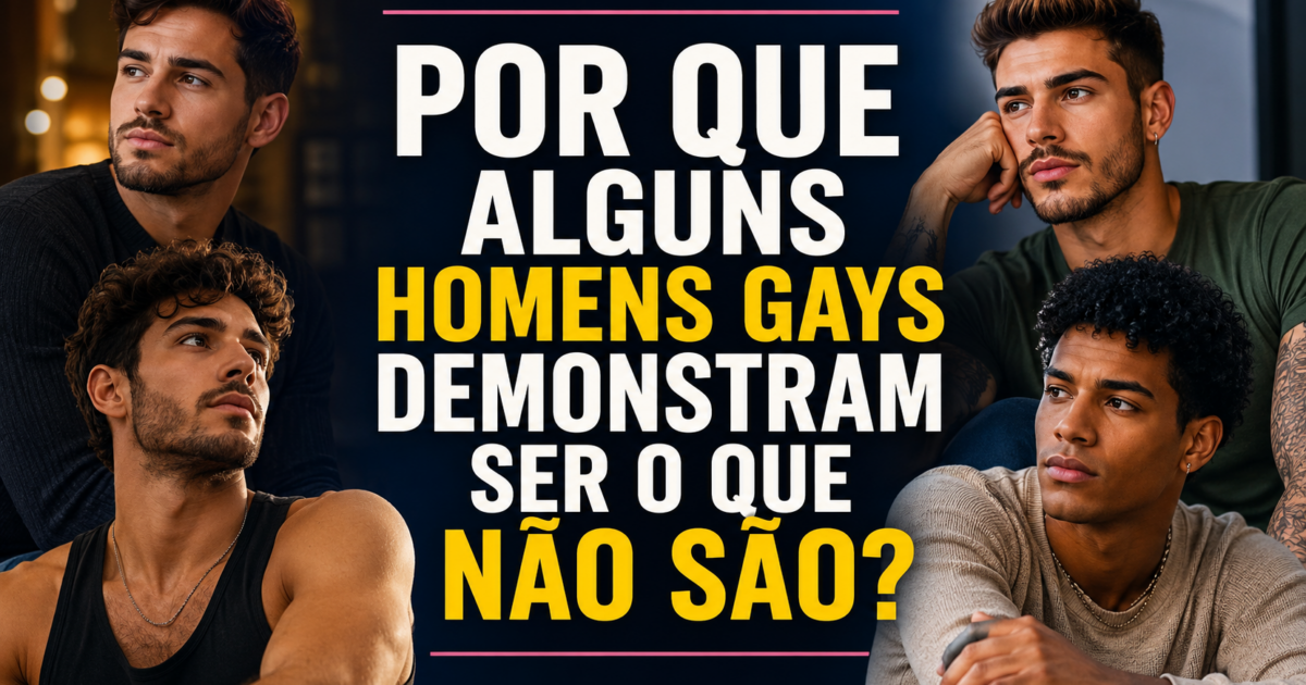 Por que alguns homens gays demonstram ser o que não são?